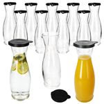 12er Set MIA Misura Karaffe 1l geeicht aus Glas mit schwarzem Kunststoff-Deckel - 13173018S _Bild_1