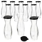 12er Set MIA Misura Karaffe 1l geeicht aus Glas mit schwarzem Kunststoff-Deckel - 13173018S _Bild_2