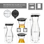 5 Liter & 1x 1 Liter geeicht aus Glas mit schwarzem Kunststoff-Deckel - 13173018S & 13172818S_Bild_8