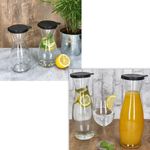 5 Liter & 3x 1 Liter geeicht aus Glas mit schwarzem Kunststoff-Deckel - 13173018S & 13172818S_Bild_3