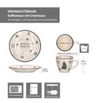 6er Set Weihnachtsbaum Kaffeetasse mit Untertasse Porzellan für 6 Personen_Bild_8