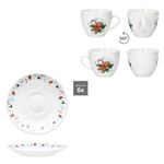 6er Set Candyman Kaffeetasse mit Untertasse Porzellan für 6 Personen_Bild_4