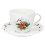 6er Set Candyman Kaffeetasse mit Untertasse Porzellan für 6 Personen_Bild_6
