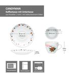 6er Set Candyman Kaffeetasse mit Untertasse Porzellan für 6 Personen_Bild_7