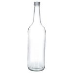 12er Set Geradhalsflasche 1000 ml + Schraubverschluss PP28 Silber_Bild_3