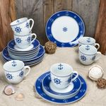 18tlg Kaffeeservice Ahoi Porzellan für 6 Personen_Bild_2