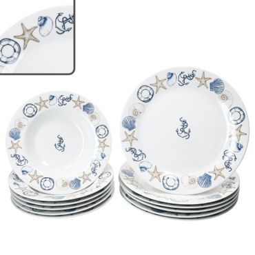 12tlg Tafelservice NEPTUN für 6 Personen aus Porzellan_Bild_1