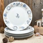 6er Set NEPTUN Speiseteller für 6 Personen aus Porzellan_Bild_2