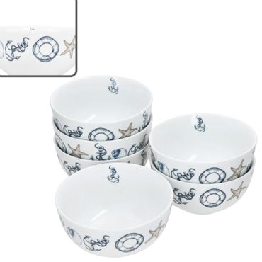 6er Set NEPTUN Müslischalen für 6 Personen aus Porzellan_Bild_1