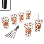12tlg Latte Macchiato Set - 6x CREMONA Gläser orange + 6x STYLE ART Latte Macchiato Löffel - 0806137 & 747-310_Bild_2