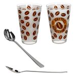 12tlg Latte Macchiato Set - 6x CREMONA Gläser orange + 6x STYLE ART Latte Macchiato Löffel - 0806137 & 747-310_Bild_4