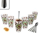 12tlg Latte Macchiato Set - 6x CREMONA Gläser grün + 6x STYLE ART Latte Macchiato Löffel - 0806182 & 747-310_Bild_1