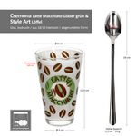 12tlg Latte Macchiato Set - 6x CREMONA Gläser grün + 6x STYLE ART Latte Macchiato Löffel - 0806182 & 747-310_Bild_5