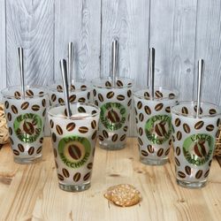 03-0037927-747-310-Justinus-Ritzenhoff-Cremona-gruen-Style-Art-Ambientbild-6er.jpg 12tlg Latte Macchiato Set - 6x CREMONA Gläser grün + 6x STYLE ART Latte Macchiato Löffel - 0806182 & 747-310_Bild_2