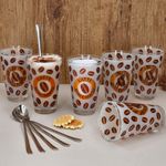 12tlg Latte Macchiato Set - 6x CREMONA Gläser orange + 6x TWIST Latte Macchiato Löffel - 0806137 & 747-480_Bild_5