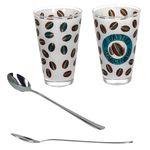 12tlg Latte Macchiato Set - 6x CREMONA Gläser blau + 6x TWIST Latte Macchiato Löffel - 0806236 & 747-480_Bild_4