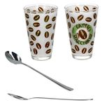 12tlg Latte Macchiato Set - 6x CREMONA Gläser grün + 6x TWIST Latte Macchiato Löffel - 0806182 & 747-480_Bild_2