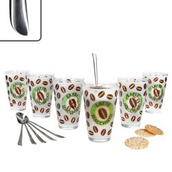 01-0037927-747-480-Justinus-Ritzenhoff-Cremona-gruen-Twist-Latte-Macchiato-Glaeser-Loeff12tlg-Set-Deko1.jpg 12tlg Latte Macchiato Set - 6x CREMONA Gläser grün + 6x TWIST Latte Macchiato Löffel - 0806182 & 747-480_Bild_5