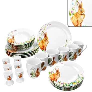 30tlg Kombiservice OSTERFREUDE Porzellan für 6 Personen_Bild_1