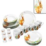 30tlg Kombiservice OSTERFREUDE Porzellan für 6 Personen_Bild_1