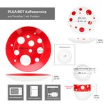 18tlg Kaffeeservice PULA ROT Porzellan für 6 Personen_Bild_6