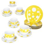 18tlg Kaffeeservice PULA GELB Porzellan für 6 Personen_Bild_1