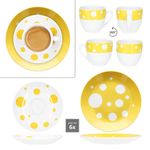 18tlg Kaffeeservice PULA GELB Porzellan für 6 Personen_Bild_4