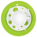 18tlg Kaffeeservice PULA GRÜN Porzellan für 6 Personen_Bild_3