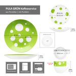 18tlg Kaffeeservice PULA GRÜN Porzellan für 6 Personen_Bild_8