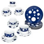 18tlg Kaffeeservice PULA DUNKELBLAU Porzellan für 6 Personen_Bild_1