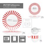 18tlg Kaffeeservice SPLIT ROT Porzellan für 6 Personen_Bild_8