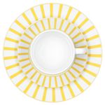 18tlg Kaffeeservice SPLIT GELB Porzellan für 6 Personen_Bild_3