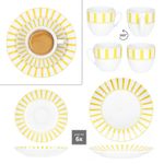 18tlg Kaffeeservice SPLIT GELB Porzellan für 6 Personen_Bild_4