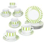 18tlg Kaffeeservice SPLIT GRÜN Porzellan für 6 Personen_Bild_1