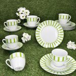 18tlg Kaffeeservice SPLIT GRÜN Porzellan für 6 Personen_Bild_2