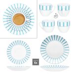 18tlg Kaffeeservice SPLIT TÜRKIS Porzellan für 6 Personen_Bild_4