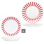 12tlg Tafelservice SPLIT ROT Porzellan für 6 Personen_Bild_4