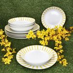 12tlg Tafelservice SPLIT GELB Porzellan für 6 Personen_Bild_2