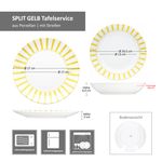 12tlg Tafelservice SPLIT GELB Porzellan für 6 Personen_Bild_7