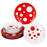 12tlg Tafelservice PULA ROT Porzellan für 6 Personen_Bild_1