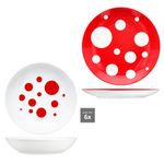 12tlg Tafelservice PULA ROT Porzellan für 6 Personen_Bild_4