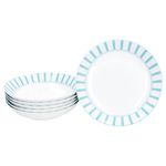 6er Set SPLIT TÜRKIS Suppenteller Porzellan für 6 Personen_Bild_1