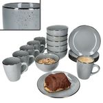 18tlg Frühstücksset LUCCA für 6 Personen aus Steingut - 24327466_Bild_1