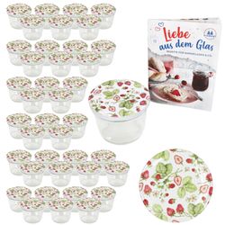 02-00082291-Sturz-TO82-Wald-Erdbeeren-Deckel-past-230er-40er-Set.jpg 40er Set Sturzglas 230 ml To 82 Wald-Erdbeeren Deckel incl. Rezeptheft_Bild_2