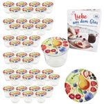 40er Set Sturzglas 230 ml To 82 Comic-Obst Deckel incl. Rezeptheft_Bild_2