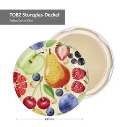 06-00082292-Sturz-TO82-Comic-Obst-Deckel-past-Bemassung.jpg 40er Set Sturzglas 230 ml To 82 Comic-Obst Deckel incl. Rezeptheft_Bild_6