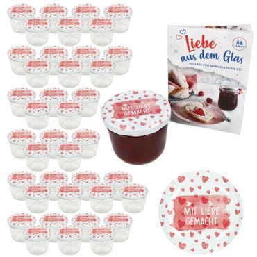 40er Set Sturzglas 230 ml To 82 Mit Liebe gemacht Deckel incl. Rezeptheft_Bild_1