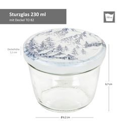 05-00082306-Sturz-Glas-230ml-mit-Alpen-Deckel-Bemassung.jpg 40er Set Sturzglas 230 ml To 82 Alpen-Deckel incl. Rezeptheft_Bild_4