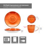 6er Set UNI Bunt Espressotassen mit Untertassen für 6 Personen aus Steingut - 24326774_Bild_6