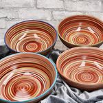 4er Set LINEA Spaghetti-Teller für 4 Personen aus Steingut - 24325754_Bild_3